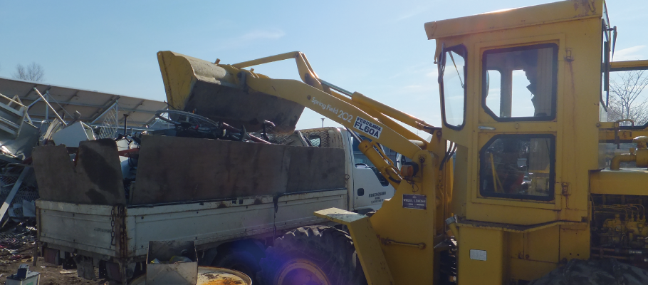 リサイクル用品回収の様子